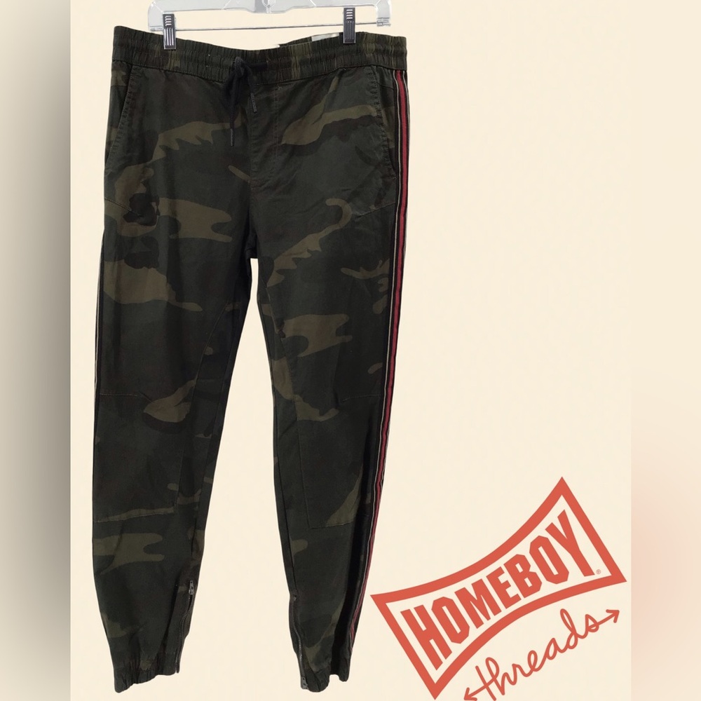 Jack & Jones Green Camouflage Cargo Pants